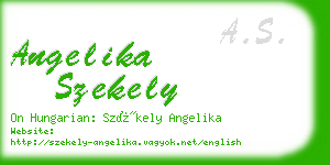 angelika szekely business card